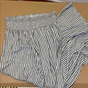 Striped Linen Palazzo Pants